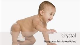  Presentation with 2nd birthday for baby boy - Slides enhanced with baby boy crawling and smiling background and a soft green colored foreground