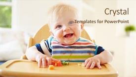 Presentation with fruit - Slide deck with baby boy eating fruit background and a cream colored foreground