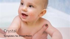  Presentation with aquatic - Colorful theme enhanced with baby-boy-getting-an-aquatic backdrop and a coral colored foreground