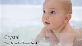  Presentation with aquatic - Beautiful slides featuring baby-boy-getting-an-aquatic backdrop and a sky blue colored foreground