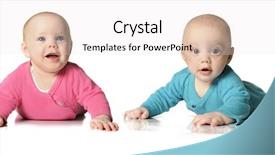  Presentation with sister - Cool new theme with baby boy girl - six month old twin brother backdrop and a sky blue colored foreground