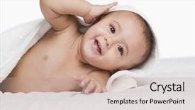  Presentation with indian - Amazing PPT layouts having baby boy playing backdrop and a coral colored foreground