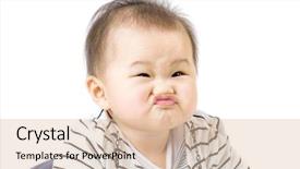  Presentation with baby crying - Beautiful theme featuring baby boy purse lip backdrop and a lemonade colored foreground