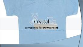  Presentation with fancy - PPT theme having baby boy's blue fancy t-shirt isolated on white background background and a light blue colored foreground