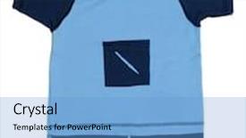  Presentation with fancy - Beautiful slide deck featuring baby boy's blue fancy t-shirt isolated on white background backdrop and a teal colored foreground