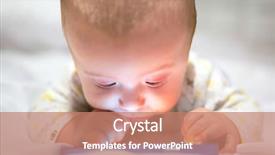  Presentation with movie - Audience pleasing theme consisting of baby boy watching movie backdrop and a coral colored foreground