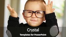  Presentation with happy baby - Amazing theme having baby boy wearing eye glasses backdrop and a wine colored foreground