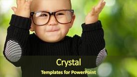  Presentation with baptism baby boy - PPT layouts featuring baby boy wearing eye glasses background and a tawny brown colored foreground