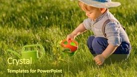  Presentation with one child back ground - Cool new presentation with baby boy wearing straw hat backdrop and a tawny brown colored foreground