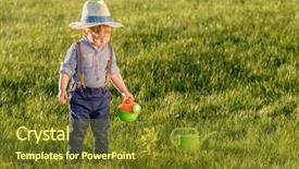  Presentation with rural - Presentation theme enhanced with baby boy wearing straw hat background and a  colored foreground