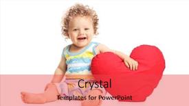 Presentation with 2nd birthday for baby boy - PPT theme with baby boy with a heart background and a red colored foreground