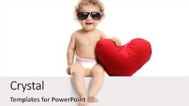  Presentation with 2nd birthday for baby boy - Presentation theme consisting of baby boy with a pair background and a lemonade colored foreground