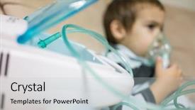  Presentation with asthma - Audience pleasing slide deck consisting of baby boy with asthma problems backdrop and a lemonade colored foreground