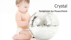  Presentation with disco ball - Slides enhanced with baby boy with big disco background and a white colored foreground