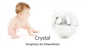  Presentation with disco ball - Amazing theme having baby boy with big disco backdrop and a white colored foreground