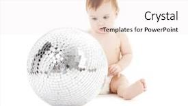  Presentation with disco ball - Presentation having baby boy with big disco background and a  colored foreground