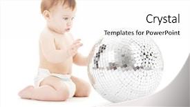  Presentation with disco ball - Audience pleasing presentation theme consisting of baby boy with big disco backdrop and a  colored foreground