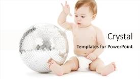  Presentation with disco ball - Colorful theme enhanced with baby boy with big disco backdrop and a  colored foreground