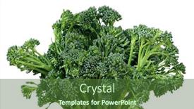  Presentation with baby - Cool new PPT theme with baby-broccoli-isolated-on-white backdrop and a tawny brown colored foreground