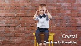  Presentation with brick wall - Presentation having baby butterfly - stylish little gentleman background and a  colored foreground