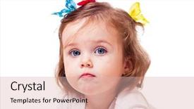  Presentation with butterflies - PPT layouts having baby butterfly - sweet little girl in white background and a lemonade colored foreground