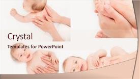  Presentation with baby intensive care - Audience pleasing presentation theme consisting of baby care backdrop and a lemonade colored foreground