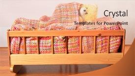  Presentation with baby toy - Theme featuring baby cartoon - adorable toy covered background and a lemonade colored foreground