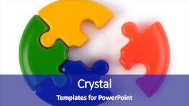  Presentation with cartoon children - Presentation theme featuring baby cartoon - children's toys isolated on white background and a royal blue colored foreground