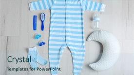  Presentation with baby clothes - Amazing presentation having baby clothes and accessories backdrop and a light blue colored foreground