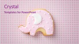  Presentation with baby color - Presentation design with baby cookie decorated with glaze background and a  colored foreground