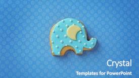  Presentation with baby color - Cool new slides with baby cookie decorated with glaze backdrop and a  colored foreground