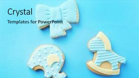  Presentation with baby color - Colorful slide deck enhanced with baby cookies decorated with glaze backdrop and a  colored foreground