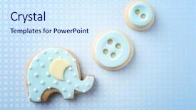  Presentation with baby color - Presentation design enhanced with baby cookies decorated with glaze background and a  colored foreground