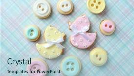  Presentation with baby color - Amazing presentation theme having baby cookies decorated with glaze backdrop and a light blue colored foreground
