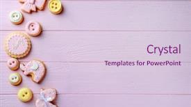  Presentation with baby shower - Amazing slide set having baby cookies decorated with glaze backdrop and a lemonade colored foreground