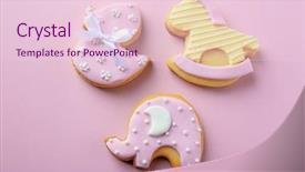  Presentation with baby color - Amazing slide set having baby cookies decorated with glaze backdrop and a lemonade colored foreground