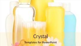  Presentation with cosmetics beauty cosmetic white - Presentation design featuring dna samples are loaded background and a  colored foreground.