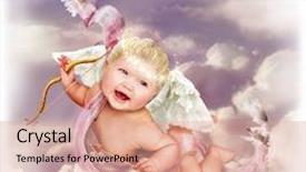  Presentation with angel wings - Colorful slide deck enhanced with supernatural show - man in casual throwing fire backdrop and a dark gray colored foreground