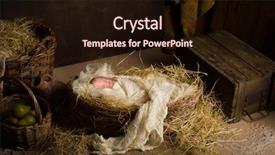  Presentation with nativity - Amazing presentation design having baby doll acting as jesus backdrop and a wine colored foreground