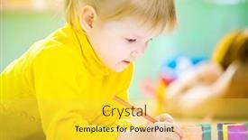  Presentation with baby color - Beautiful PPT theme featuring baby draw color paint backdrop and a yellow colored foreground