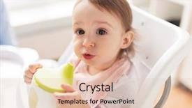  Presentation with airplane baby concept - Slide set enhanced with baby drinking from spout cup background and a lemonade colored foreground