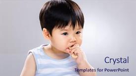  Presentation with baby food - Presentation having baby eat finger food background and a  colored foreground