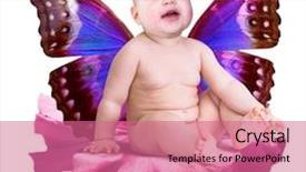  Presentation with elf - Audience pleasing PPT theme consisting of baby elf isolated on white backdrop and a  colored foreground