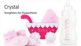  Presentation with equipment - Beautiful PPT layouts featuring baby equipment isolated on white backdrop and a white colored foreground