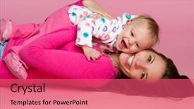  Presentation with dental mother and child - Colorful presentation theme enhanced with mobile games - text message in internet addiction backdrop and a tawny brown colored foreground