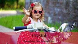  Presentation with girl in red dress - Audience pleasing presentation theme consisting of baby fashion - beautiful little girl backdrop and a red colored foreground