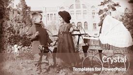  Presentation with rest - Colorful PPT layouts enhanced with baby fashion - cute children having a rest backdrop and a  colored foreground