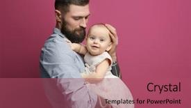  Presentation with holding hands old young - Amazing PPT theme having baby fathers hand - handsome tattooed young man holding backdrop and a violet colored foreground