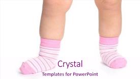  Presentation with socks - Beautiful presentation theme featuring baby-feet-fin-socks-isolated backdrop and a pink colored foreground
