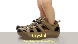  Presentation with baby shoes - Amazing presentation theme having baby feet in big male backdrop and a tawny brown colored foreground